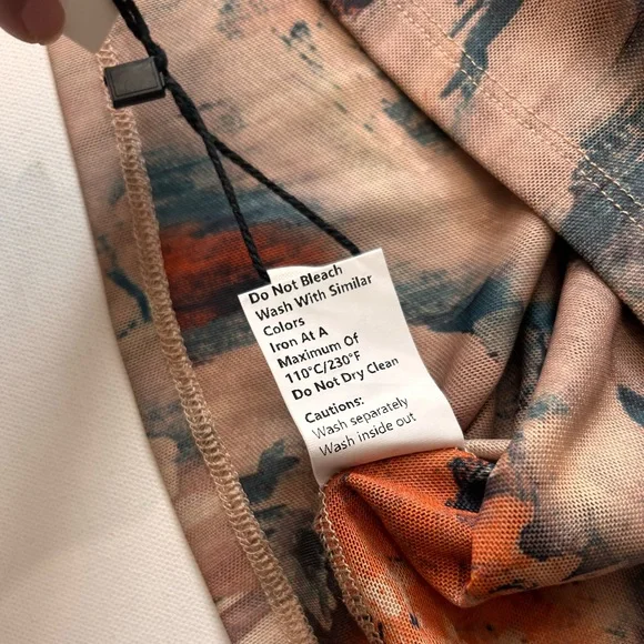 NEW Commense Retro Asymmetrical Collar Crop Top One Shoulder Long Sleeve Large - Picture 10 of 11